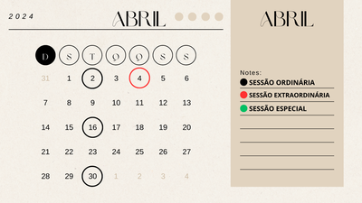 Calendário Mensal